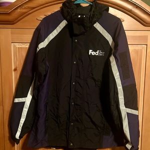 Fedex hoodie rain jacket size M